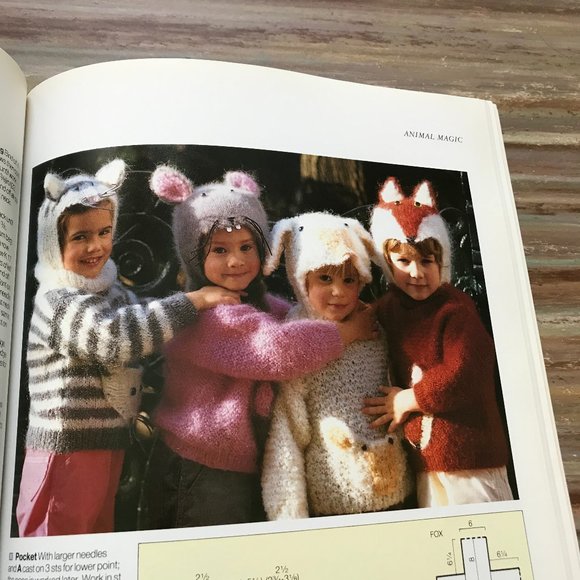 Family Knits Pattern Book for Matching Sweaters Hats Scarves Pullovers 1988 - Picture 6 of 9